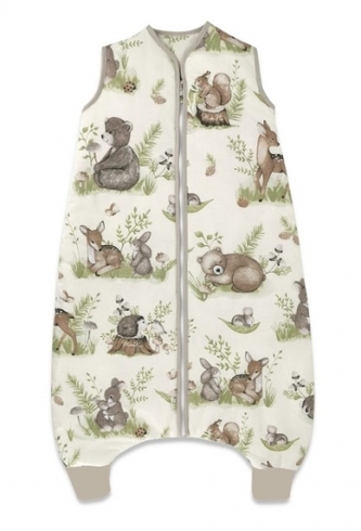 Spací vak s nohavičkami, oteplený, 103 cm, vel. M, Pohoda v lese NATURAL, ecru; M (2,5r-6l)