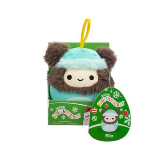 SQUISHMALLOWS Vánoční ozdoba Yeti v zimní kombinéze - Rilo, 10 cm