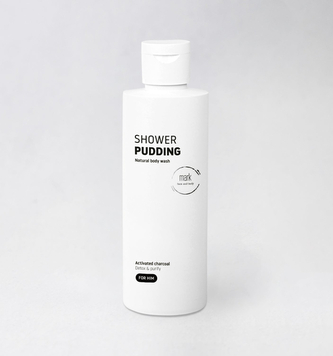 MARK FOR HIM Sprchový puding s aktivním uhlím a esenciálními oleji pro muže 200 ml
