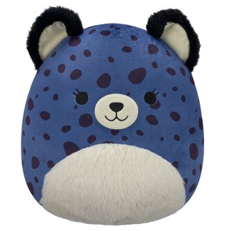 SQUISHMALLOWS Modrý gepard s chlupatým bříškem - Spotts, 30 cm