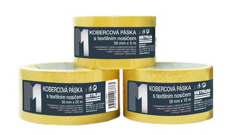 Kobercová páska oboustranná s textilním nosičem 50mm x 5m