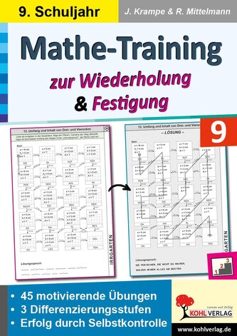 Mathe-Training zur Wiederholung und Festigung / Klasse 9
