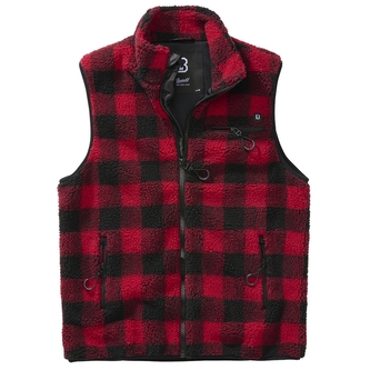 Vesta Brandit Teddyfleece Vest Men - červená-černá, 5XL