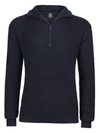 Svetr Brandit Marine Pullover Troyer - navy, S
