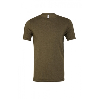 Tričko Bella Triblend Crew Men - olivové, L