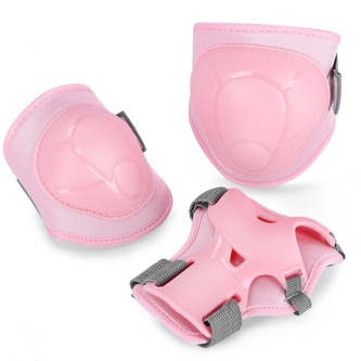 3-dílná sada dětských chráničů Spokey Buffer II - růžová, S