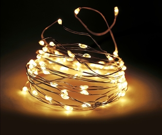 Drát 80  LED diod teplé světlo