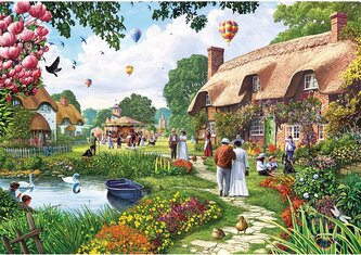 GIBSONS Puzzle Chata u jezera 500 dílků