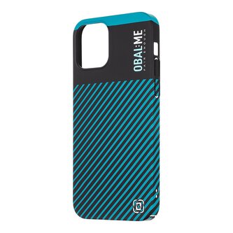 OBAL:ME Flossy Stripes Kryt pro Apple iPhone 12/12 Pro Black/Teal OBAL:ME Flossy Stripes Kryt pro Apple iPhone 12/12 Pro Black/Teal