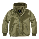Bunda dětská Brandit Kids Windbreaker Frontzip - olivová, 134/140