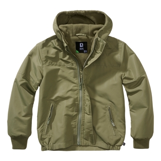 Bunda dětská Brandit Kids Windbreaker Frontzip - olivová, 134/140