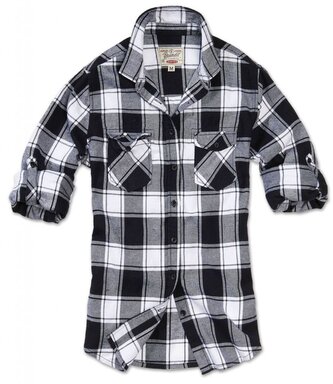 Košile dámská Brandit Amy Flanell - černá-bílá, 3XL