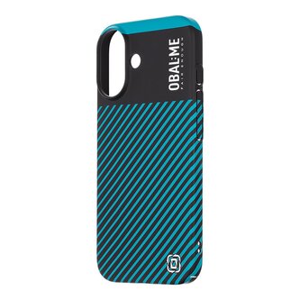 OBAL:ME Flossy Stripes Kryt pro Apple iPhone 16 Black/Teal OBAL:ME Flossy Stripes Kryt pro Apple iPhone 16 Black/Teal