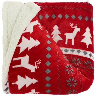 Vánoční deka Bing červená