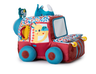 Lilliputiens - textilní autíčko s aktivitami a zrcátkem