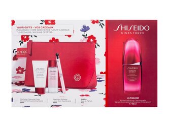 Shiseido Ultimune pleťové sérum Ultimune Power Infusing Concentrate 50 ml + čisticí pěna Clarifying Cleansing Foam 30 ml + pleťová voda Treatment Softener 30 ml + parfémovaná voda 4 ml + kosmetická taštička