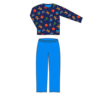 Lonka® Lopping pyžamo dlouhý rukáv vánoce L 1 ks