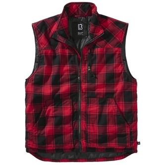 Vesta Brandit Lumber Vest - červená-černá, 5XL