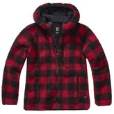 Mikina dámská Brandit Ladies Teddyfleecejacket - červená-černá, XXL