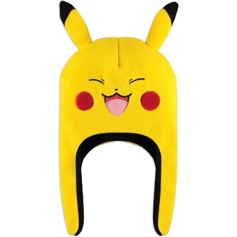 Čepice šerpa Pokémon - Smiling Pikachu (fleecová)