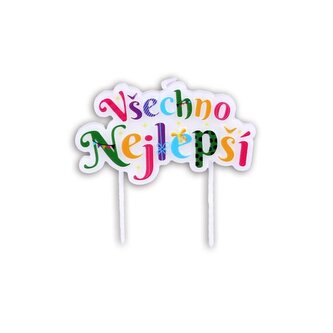 SVÍČKY DORTOVÉ S DRŽÁČKEM VŠECHNO NEJLEPŠÍ