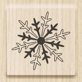 Razítko dřevěné 2,5x2,5 cm, vločka