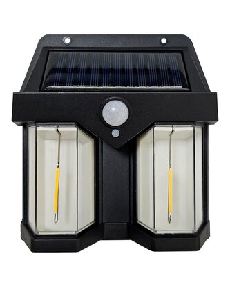 TR- 64 LED Solární nástěnná lampa se senzorem pohybu - černá Trixline