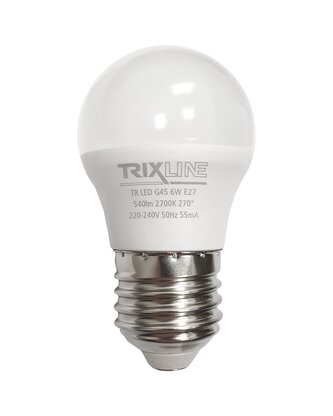 LED žárovka Trixline 6W E27 G45 teplá bílá