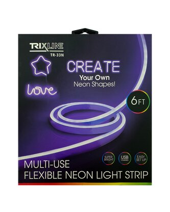 TR-33N Flexibilní NEONOVÝ LED pásek - fialový 1,8m na USB Trixline