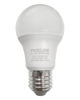 LED žárovka 8W 720lm E27 A50 teplá bílá Trixline