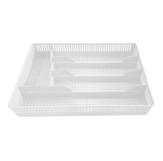 Příborník děrov.plast 31x23x4,5 cm bílý