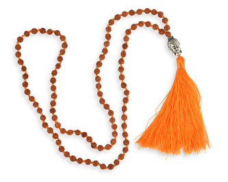 Japa Mala Rudraksha Buddha - oranžová