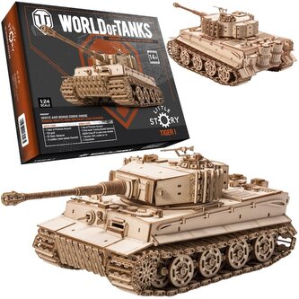 Puzzle Drewniane 3D - Czołg Tiger M1 Puzzle Drewniane 3D - Czołg Tiger M1