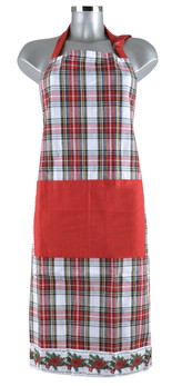 Vánoční kuchyňská zástěra WIEN červená 65x90 cm  bavlna Mybesthome