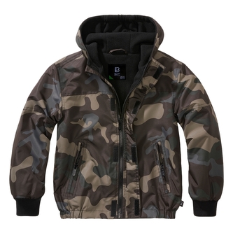 Bunda dětská Brandit Kids Windbreaker Frontzip - darkcamo, 122/128