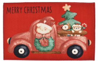 Vánoční rohožka - předložka TABA NATALE červená motiv IX. 50x80 cm Mybesthome