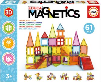 EDUCA Magnetická stavebnice Magnetics 61 díků