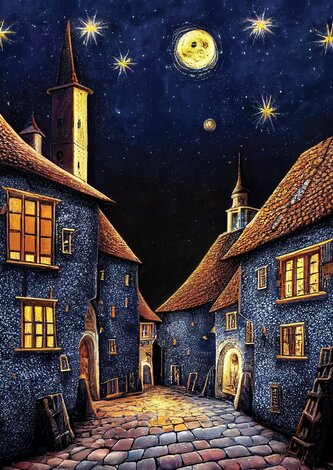 ART PUZZLE Puzzle Středověká noc Chánů 500 dílků