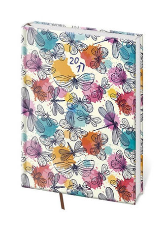 Diář 2017 - Vario/denní B6 Butterfly