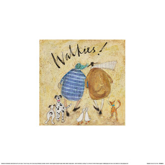 Umělecký tisk Sam Toft - Walkies, 30 × 30 cm