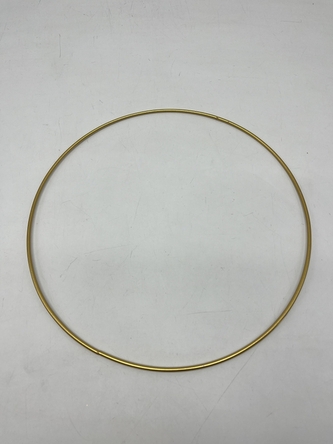 Kovová dekorační obruč zlatá 35 cm