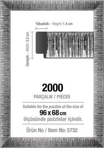 ART PUZZLE Rám na puzzle 96x68cm White (5732)