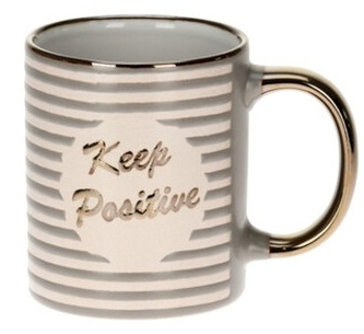Hrnek proužek 310 ml Keep positive