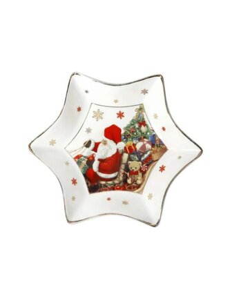 PORCELÁNOVÝ servírovací tác na cukroví CHRISTMAS 21cm Brandani