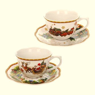 Set 2ks šálků na kávu / čaj Chtistmas 350ml BRANDANI