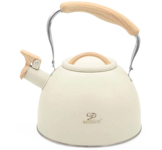 Konvice čajník nerez/lak 2,5L  WOODY krémová mat, vč. indukce Konvice čajník nerez/lak 2,5L  WOODY krémová mat, vč. indukce