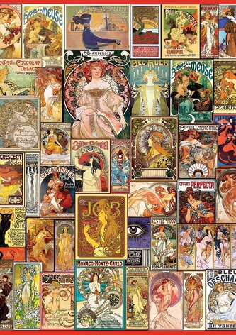 ART PUZZLE Puzzle Secesní plakát 1500 dílků