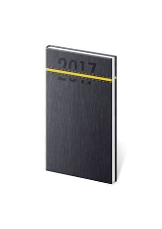 Diář 2017 - Strips/týdenní kapesní žlutá