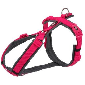PREMIUM trekingový postroj, fuchsia/grafit - M:hruď:53-64 cm/20 mm