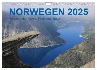 Norwegen 2025 - Im Land der Fjorde, Fjelle und Trolle (Wandkalender 2025 DIN A4 quer), CALVENDO Monatskalender